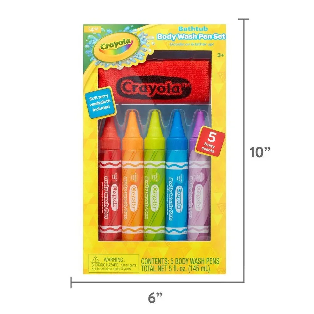 Crayola Kids Body Wash Crayon Set, 5 Count